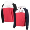 New Era Red/white Washington Nationals Cooperstown Collection Quarter-zip Hoodie Jacket In Red