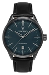 VINCERO ICON AUTOMATIC LEATHER STRAP WATCH