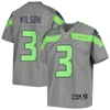 NIKE YOUTH NIKE RUSSELL WILSON GRAY SEATTLE SEAHAWKS INVERTED TEAM GAME JERSEY