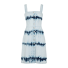 Stella Mccartney Tie-dye Bleach Denim Button-front Dress In Denim