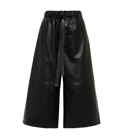 Loewe X Spirited Away Kaonashi Leather Culottes In Black