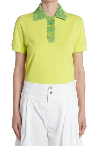 Bottega Veneta Short-sleeve Polo Shirt In Kiwi