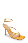 Bottega Veneta Multi Strap Stretch High-heel Sandals In Tangerine