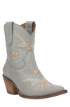 Dingo Womens Primrose Stacked Heel Cowboy Boots In Blue