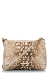 BRAHMIN LORELEI CROC EMBOSSED LEATHER SHOULDER BAG