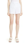 Alice And Olivia Donald High Waisted Shorts In Off White