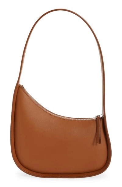 The Row Half Moon Hobo Bag In Calfskin Leather In Acorn