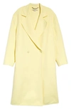 Stella Mccartney Erika Double Breasted Wool Coat In Sherbet Yellow