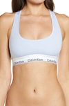 Calvin Klein Modern Cotton Collection Cotton Blend Racerback Bralette In River