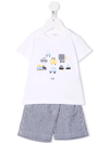 Il Gufo Two-piece Pyjama Set In White