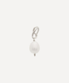 ALIGHIERI STERLING SILVER THE ROAD LESS TRAVELLED SINGLE PEARL EARRING