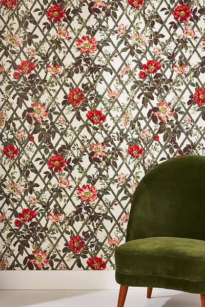 House Of Hackney Bryher Rose Trellis Wallpaper In Assorted