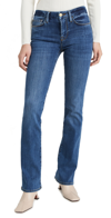 Frame Le High Flare Faded-wash High-rise Recycled Cotton-blend Stretch-denim Jeans In Poe