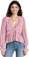 Free People Daia Puff Sleeve Top In Mountain Flower