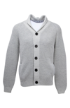 X-ray Shawl Collar Cardigan Sweater In Light Grey