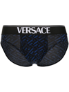 VERSACE LA GRECA LOGO-WAISTBAND BRIEFS