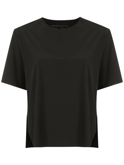 Osklen Round Neck Cropped T-shirt In Black