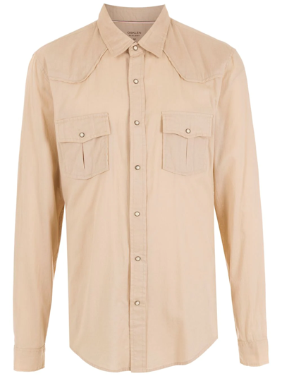 Osklen Two-pocket Cotton Shirt In Neutrals