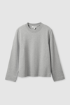 Cos Slim-fit Heavyweight Long-sleeved T-shirt In Grey