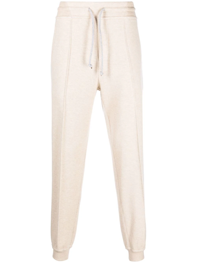 Brunello Cucinelli Drawstring Track Pants In Neutrals