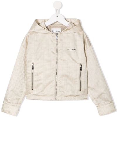 Givenchy Kids' 4g-print Hooded Jacket In Neutrals