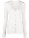 Chloé Scallop-cuff Wool Cardigan In Neutrals