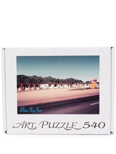 Blue Sky Inn Photograph Print Puzzle In Multicolour