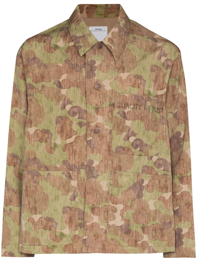Visvim Baker Camouflage-print Wool And Linen-blend Chore Jacket In Green