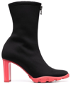 Alexander Mcqueen Scuba Fabric Boots In Black