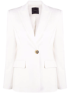 Pinko Single-breasted Tailored Blazer In White