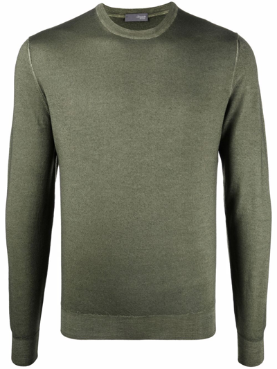 Drumohr Crew-neck Knit Jumper In Grün