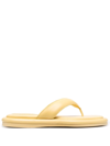 Gia Borghini Gia 5 Puffy Flat Sandals In Yellow