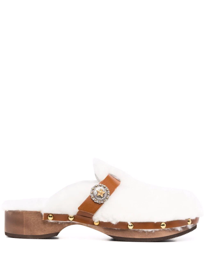 Kate Cate Katecate Allegra Clogs Clkcco002 In White/brown