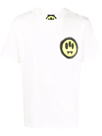Barrow T-shirt Jersey Unisex White Cotton T-shirt With Flower Print
