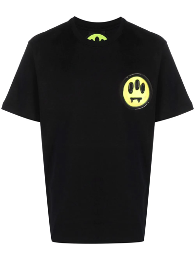 Barrow Smiley Logo-print Round-neck T-shirt In Black