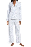Nordstrom Brushed Hacci Pajamas In Blue Stonewash Waverly
