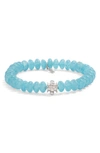 Anzie Bohème Blue Quartz Beaded Stretch Bracelet In Blue