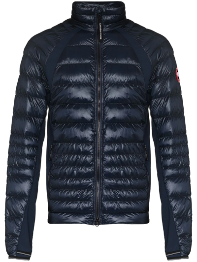 Canada Goose Hybridge Lite Slim-fit Quilted Nylon-ripstop Down Jacket In Navy