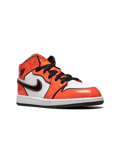 Jordan Kids'  1 Mid Se Sneakers In Orange