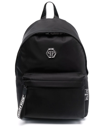 Philipp Plein Hexagon Logo Backpack In Black