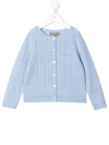 N•peal Cable-knit Cardigan In Blue
