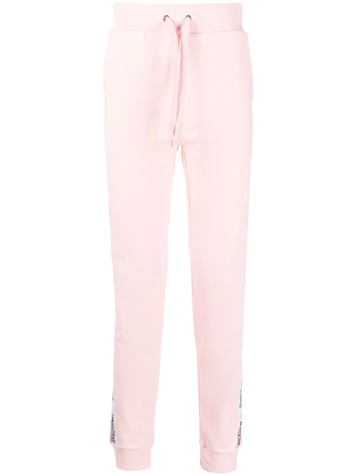 Moschino Logo-tape Sweatpants In Pink