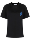 Jw Anderson J.w. Anderson Women's Blue Cotton T-shirt In Black
