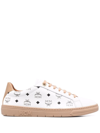 MCM LOGO-PRINT LACE-UP SNEAKERS