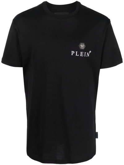 Philipp Plein Logo-print Cotton T-shirt In Negro