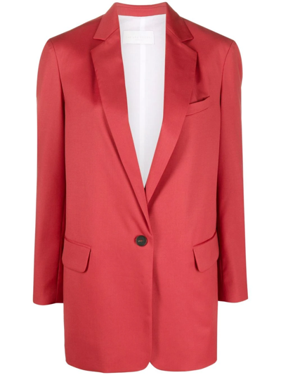Fabiana Filippi Notched-lapel Single-breasted Blazer In Red