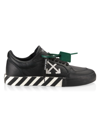 OFF-WHITE MEN'S LOW-TOP VULCANIZED LEATHER SNEAKERS