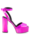 Giuseppe Zanotti Blasvegas Metallic Leather Platform Sandals In Fuchsia