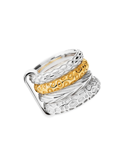 Tane Mexico Women's Animales Sterling Silver & 23k Gold Vermeil Churumbela Ring