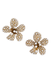 Oscar De La Renta Women's 14k Gold-plated And Pearl Crystal Flora Magnifica Stud Earrings